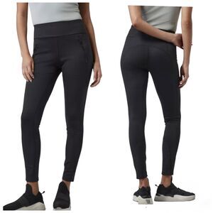 NWOT Athleta LARGE Peak Hybrid Fleece Tight Black Winter Sport Pant Hike Snow
